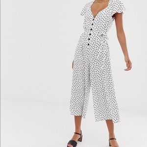 ASOS Black and White Polka Dot Jumpsuit
